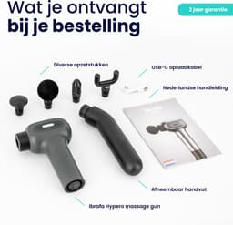 Ibrafa Hypero Massage Gun Professioneel - inclusief AI technologie - extra afneembare handvat - Massage pistool - Sport en Relax Massage Apparaat — thumbnail 2