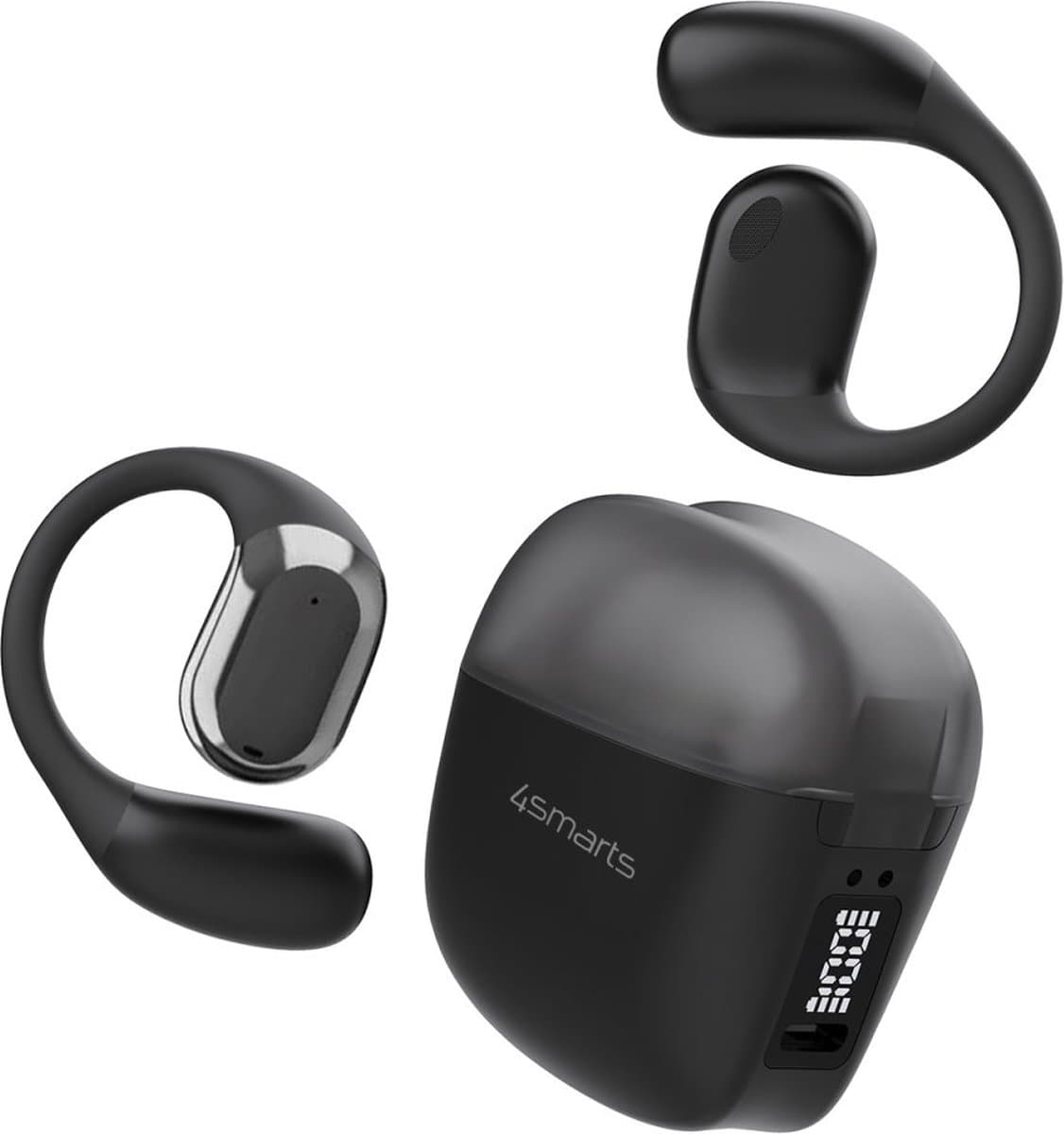 4smarts OWS SkyBuds Draadloze Oordopjes 5.4 Bluetooth Oortjes met Oorhaken Zwart — afbeelding 1