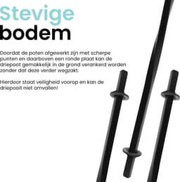 Meyerhoff Driepoot Standaard 120 cm – Stalen Ketelhouder met Ketting – Opvouwbaar – Voor Hongaarse Ketels & Kampvuur Koken – Buiten Kookstatief — thumbnail 4
