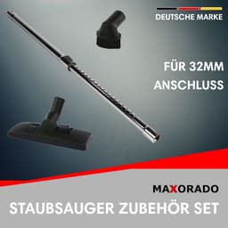 Maxorado 32mm Set 3-delig voor uw stofzuiger - Buis + combi mondstuk + stofborstel - geschikt voor Kärcher, Electrolux, Nilfisk, Numatic, Fam, AEG, Privileg, Progress — thumbnail 1