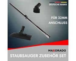 Maxorado 32mm Set 3-delig voor uw stofzuiger - Buis + combi mondstuk + stofborstel - geschikt voor Kärcher, Electrolux, Nilfisk, Numatic, Fam, AEG, Privileg, Progress