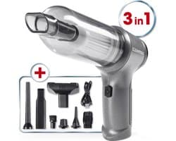 CLEANmaxx 3-in-1 snoerloze stofzuiger - zuig-, blaas- & zuigfunctie - 7 opzetstukken