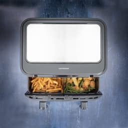 Gastronoma Airfryer - Heteluchtfriteuse 10L - 10 programma's - 2 Dual zones afzonderlijk bakken - PFAS vrij - Incl. accessoires - 18290008 - Zwart — thumbnail 2