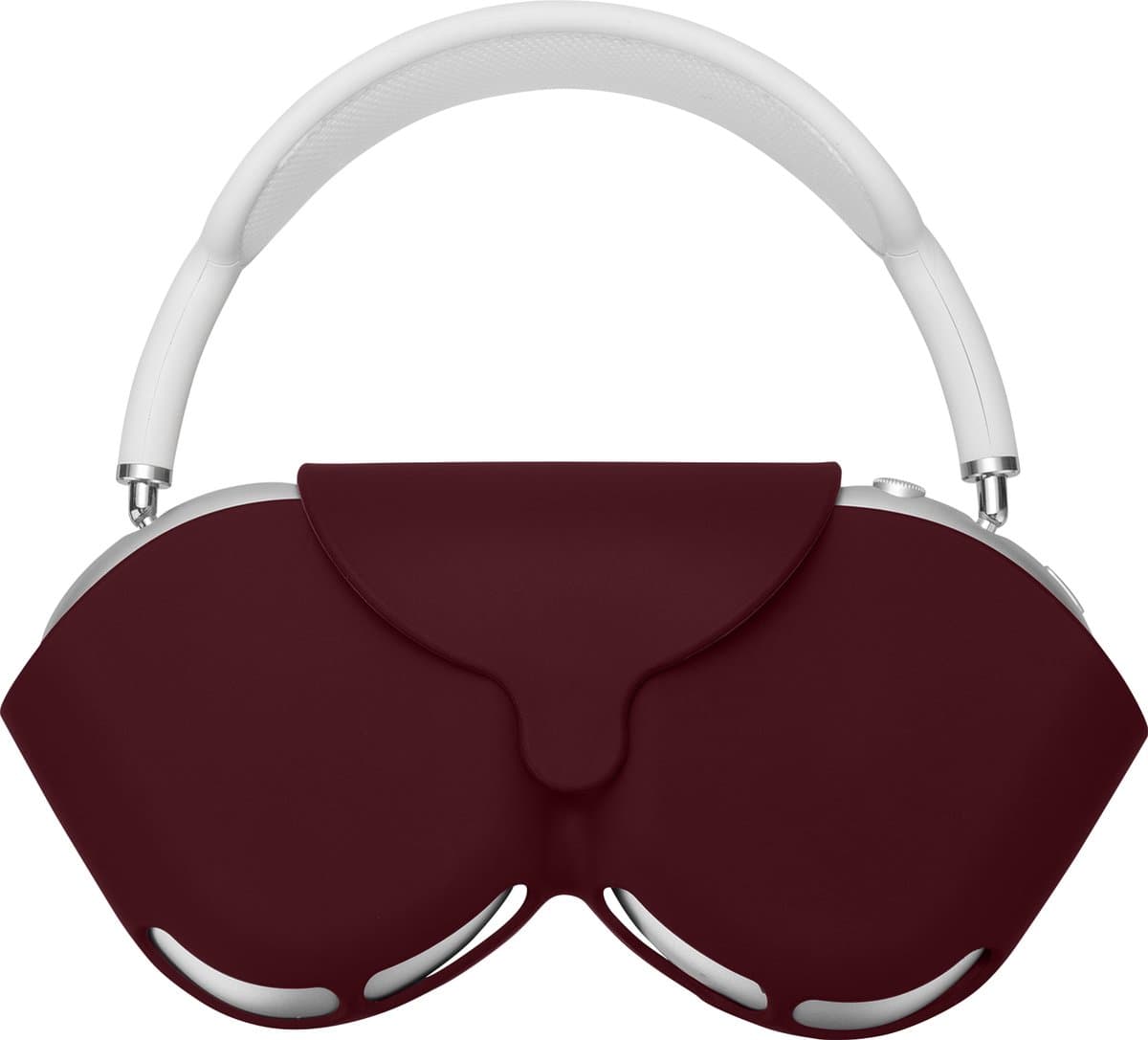 kwmobile cover voor over-ear koptelefoon - geschikt voor Apple AirPods Max / AirPods Max 2 - Van flexibel silicone - In bordeaux-violet — afbeelding 1