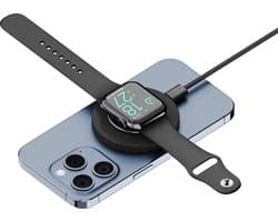 XLayer - MagFix Pro Magnetische Oplader / Adapter - met Standaard - Draadloos Opladen 15W (USB-C) – Oplader Geschikt Voor Apple Iphone met MagSafe & Apple Watch & AirPods (Pro)- Zwart