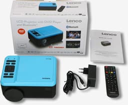 Bluetooth beamer - Mini Beamer met DVD speler - 2800 lumen - 30.000 uur levensduur - Full HD - Bluetooth 5.0-2 x HDMI - USB - SD - AV-in - VGA - blauw Beamer — thumbnail 4