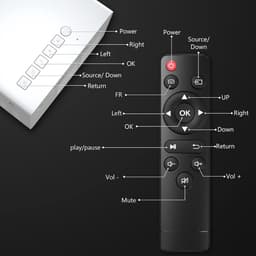 Mini beamer voor kindercadeau cartoon draagbare outdoor filmprojector - thuisbioscoop video projector met directe spiegeling Beamer — thumbnail 4