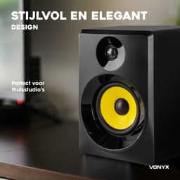 Set actieve studio monitors met bureaustandaard voor studio SMN50B 140W - Zwart — thumbnail 2