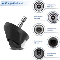 BukkitBow - Voorwiel Geschikt voor iRobot Roomba - Vervangingswiel voor 500–900, i7, E5 & E6 Series - Antislip & Duurzaam - Zonder Gereedschap te Monteren (83401 accessoire) — thumbnail 2