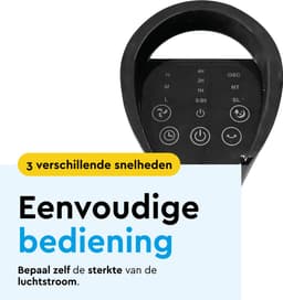 BRASQ Torenventilator F500 – 80 cm Hoog – Zwart – Stil – Met Afstandsbediening – Timer & Slaapmodus – Staande Ventilator – 50W – Voor Slaapkamer & Kantoor — thumbnail 4