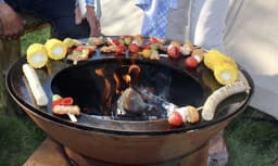 Actie Co-Fire Barbecue Vuurschaal - GrillRing-set 72 - compleet met houtopberger, zeker voor 20 gasten op te koken, ideaal voor thuisgebruik. — thumbnail 4