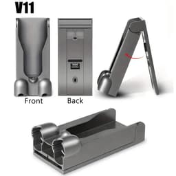 Wandhouder voor Dyson V11 V15 SV14 SV15 – Ophangbeugel met Accessoirehouder – Inclusief Schroeven – Muurmontage voor Opladen en Opbergen – Grijs – 23,5x11,5x7cm — thumbnail 3