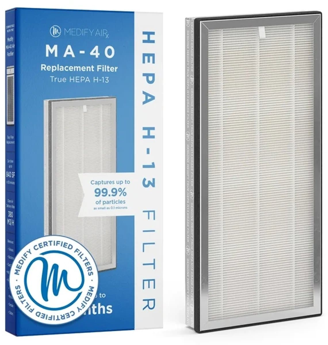 Medify Air MA-40 Vervangingsfilter – HEPA Filter H13 – 1 Stuk – Luchtfilter – Actieve Koolstof – Luchtzuivering — afbeelding 1