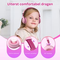CRLYN® Koptelefoon Kinderen met Draad - Gaming Headset - Roze — thumbnail 4