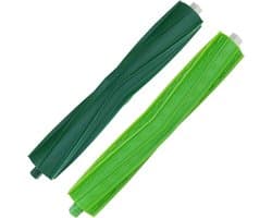 2 Stuks Rubberen Harenvrije Hoofdborstels Compatibel met iRobot Roomba I3 I3+ I4 I6 I6+ I7 I7+ I8 I8+ E5 E6 E7 J7 J7+ J8 J8+ – Vervangingsset voor Robotstofzuiger – Anti-klit Duurzaam Materiaal