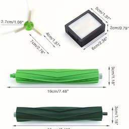 7-delige Accessoireset geschikt voor iRobot E- en J-serie – Compatibel met i7 i8 i6 i5 i4 i3 i1 E5 E6 J5 J6 J7 J8 J9 Plus – 3 HEPA Filters – 3 Zijborstels – 2 Rubberen Hoofdborstels – Vervangende Onderdelen Set — thumbnail 2