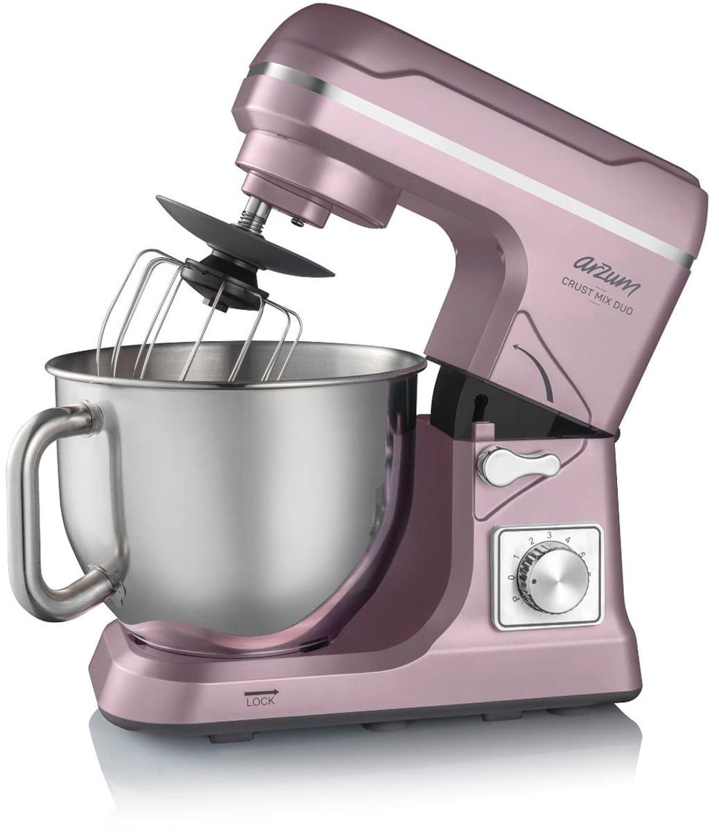 Arzum Crust Mix Duo Stand Mixer AR1129-0900 | Dreamline - 1000W - 5 liter - 6 snelheden - pulsestand - paars — afbeelding 1