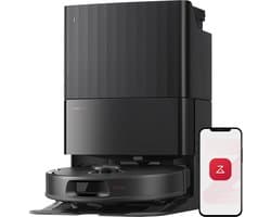 Roborock Qrevo S5V Robotstofzuiger met dock– 12000 Pa zuigkracht– FlexiArm-dweilen– Reactief obstakel vermijden – Dubbele anti-klitfunctie– Warmeluchtdroging– Obstakelvermijding en slimme navigatie– Zwart