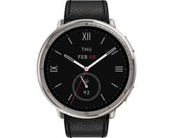 Amazfit Active 2 Round - Smartwatch - 44 mm - Black leather