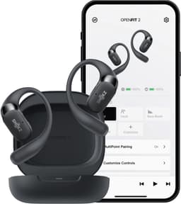 Shokz OpenFit 2 Open-ear Sporthoofdtelefoon – Draadloze Oordopjes – Zwart — thumbnail 4
