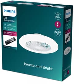 Philips Amigo Ventilator - Energiezuinige LED verlichting - Plafondlamp - Instelbare kleurtemperatuur - 48,5 cm diameter -Afstandsbediening - Wit — thumbnail 2