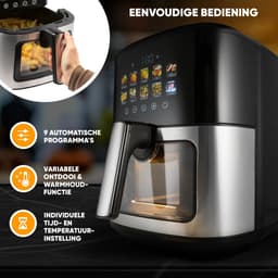 ProfiCook PC-FR 1286 H friteuse Enkel 6,5 l Vrijstaand 1700 W Heteluchtfriteuse Zwart, Roestvrijstaal — thumbnail 6