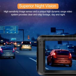 Dashcam - Dashcam voor Auto - SD-Kaart Inbegrepen - 1080P - Full HD - met Dubbele Lens - voor Auto's 170° Groothoek - Parkeermodus - Loop-Opnamemodus - Supernachtzicht - G-sensor - Zwart — thumbnail 2
