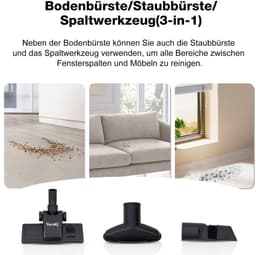 VacniQ Stofzuiger met zak - lichtgewicht stofzuiger voor tapijten en harde vloeren - Grote stofbak van 2,5 liter - Intrekbaar Snoer - 899 W- 73dB - HEPA filter - Zwart — thumbnail 4