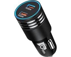 Order to get it - Autolader USB C 60W - USB C Oplader - Dual PD 30W Poorten - Compacte Snellader voor Auto - Sigarettenaansteker USB-C Auto Oplader - Fast Charging