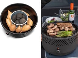 Fameilleur barbecue- draagbaar- makkelijk verplaatsbaar- compact- grill- tafel grill- grillplaat-Draagbare Barbecue – Rookvrij Grillen op Balkon of Terras – Compact, houtskool, Afwasbaar en Ideaal voor Houtskool of Briketten- houtskool of briket — thumbnail 3