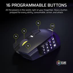 Corsair Scimitar Elite Wireless SE - Draadloze Gaming Muis - Rechtshandig - Bluetooth - Optisch - 33000 DPI - Wit — thumbnail 3