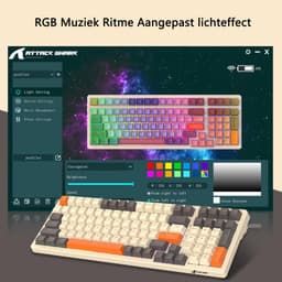 NAXSIR Draadloos Mechanisch Gaming Toetsenbord - Dual Mode (Bluetooth + 2.4G) met RGB Achtergrondverlichting - Geschikt voor PC, Mac & Gaming - Snelle Respons & Klikbare Switches — thumbnail 5