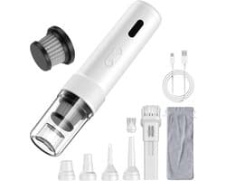 Kruimeldief Draadloos - Auto Stofzuiger - Handstofzuiger - Wit