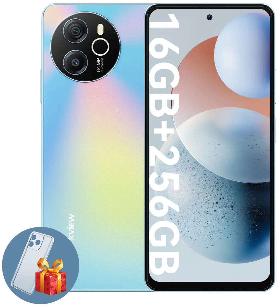 Blackview SHARK 8 Smartphone - 4G DUAL SIM - 16 RAM 256GB ROM - Helio G99 Octa Core - 6.78 inch 120Hz 2.4K - Android 13 - 64MP - NFC -Blauw — afbeelding 1