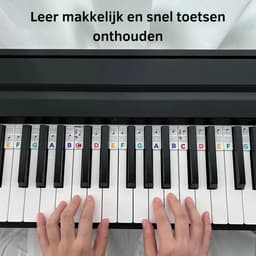 Siliconen Piano Stickers Afneembaar - 88 Toetsen - Keyboard Stickers - Herbruikbaar - Kleur — thumbnail 3