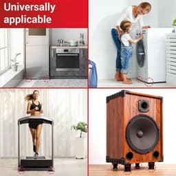 Anti Trillingsmat Wasmachine - en Wasdroger - Geluidsdempende Antislip Mat - Rubber Mat Trillingsdempers - Trillingsdempers wasmachine – Extra dik - Voetjes wasmachine & droger - Wasmachine demper – Anti trillings - vibratie - dempers pads – Antislip — thumbnail 2