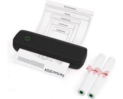 Luxe Thermische Printer – A4 – Inclusief 1 Rol Papier – Mini Printer – Mobiele Printer – Voor Mobiel/Laptop – Draagbare Pocket Printer – 2600mAh – Zwart
