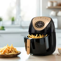AG5200 Airfryer - Zwart - Compact - tot 4 Personen - 4 Liter - Anti-aanbak - Uitneembare Bak - Vaatwasserbestendig - Met Receptenboek - Stil- Snelkooktechnologie - — thumbnail 11