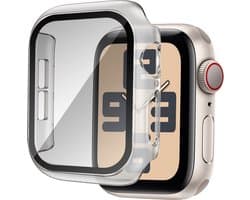 Bandz hard case hoesje met screenprotector geschikt voor Apple Watch 10 - 42mm & Apple Watch 11 - 42mm case - beschermhoes van polycarbonaat materiaal - Full cover case met screen protector (transparant)