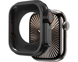 Bandz metalen hoesje geschikt voor Apple Watch 10 - 46mm & Apple Watch 11 - 46mm case case van hoogwaardig metalen materiaal - Robuuste bescherming (zwart)