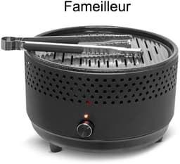 Fameilleur barbecue- tafel barbecue- draagbaar- makkelijk verplaatsbaar- compact- grill- tafel grill- grillplaat-Draagbare Barbecue – Rookvrij Grillen op Balkon of Terras – Compact, houtskool, Afwasbaar en Ideaal voor Houtskool of Briketten- houtskoo — thumbnail 3