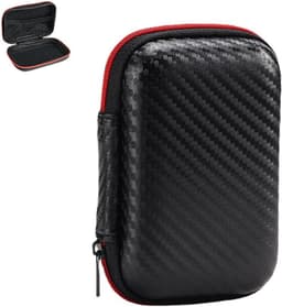 Beschermhoes voor externe harde schijf 11 cm x 8 cm x 4 cm - Draagbare externe SSD reistas organizer zwart — thumbnail 1