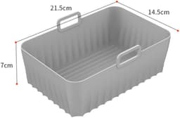 Siliconen bakplaat - Inclusief 2 accessoires - Heteluchtfriteuse accessoires - Hoge temperatuurbestendig - BPA-vrij - Duurzaam - Bakvorm - Zwart — thumbnail 2