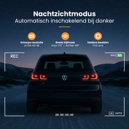 Nince Dashcam Voor Auto van Hoge Kwaliteit - Dashcam Full HD 1080P - Voor en Achter — thumbnail 4