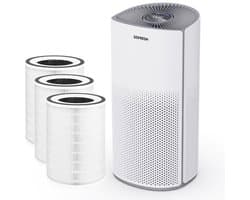 Sofresh luchtreiniger met app - 30 m² - Automatische stand + 6-in-1 filtersysteem - Luchtkwaliteitsindicator - Ionisator - UV - Luchtfilter - Air purifier met 3 HEPA-filter