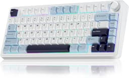 EPOMAKER x AULA F75 - Licht Blauw - Mechanisch Draadloos Toetsenbord - RGB - 75% - Qwerty - Gaming Keyboard - leobog reaper switch — thumbnail 1
