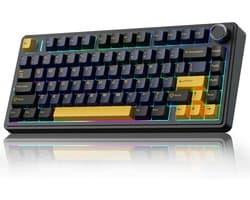 EPOMAKER x AULA F75 - Zwart - Mechanisch Draadloos Toetsenbord - 75% - QWERTY - Gaming Keyboard - Leobog Reaper Switch