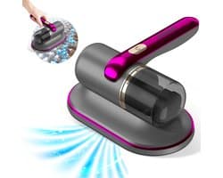 Roxa Huisstofmijt stofzuiger - UV Lamp Sterilisator - Reiniger - Bank & Matras - Tapijt - Meubel & Zetel - Machine - Bacterie, Mijt & Schimmel Bestrijder - Zonder Zak - USB-C Opladen - Paars/grijs