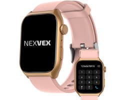 Nexvex® Luxe 2X Smartwatch voor Dames - Sporthorloge met Belfunctie - Meditatie - Bloeddrukmeter - Stappenteller - Sport Horloge - Hartslagmeter - Smart Watch Saturatiemeter - Bluetooth Activity Tracker - Android/iOS - 2.0 Inch - Roze Horlogebandje
