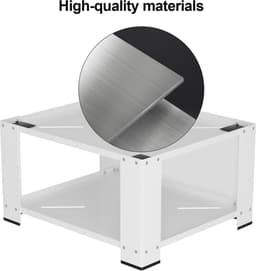 Wasmachine verhoger 60,6x60,6x40 cm - Wasmachine opbouwmeubel - Wasmachine sokkel - Wasmachine Kast Max 150kg - Wit — thumbnail 4